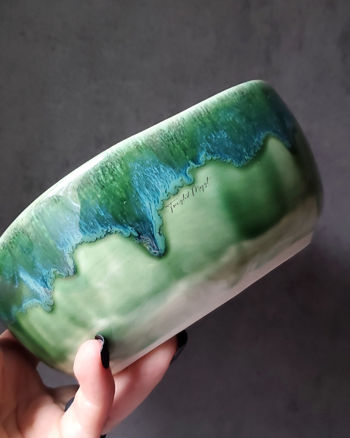 Ancient Water Goddess Bowl in Sea Weaver Glaze