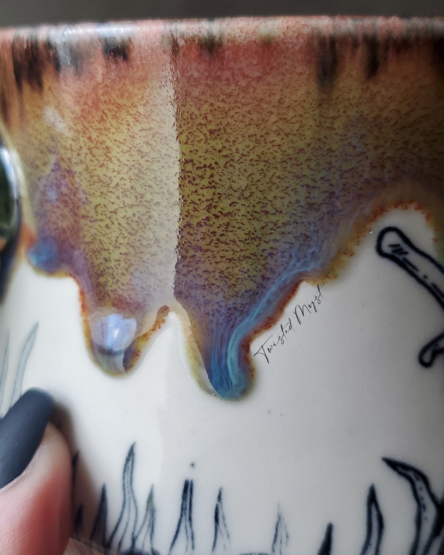 Snail Mug in Ochre Sunset Glaze