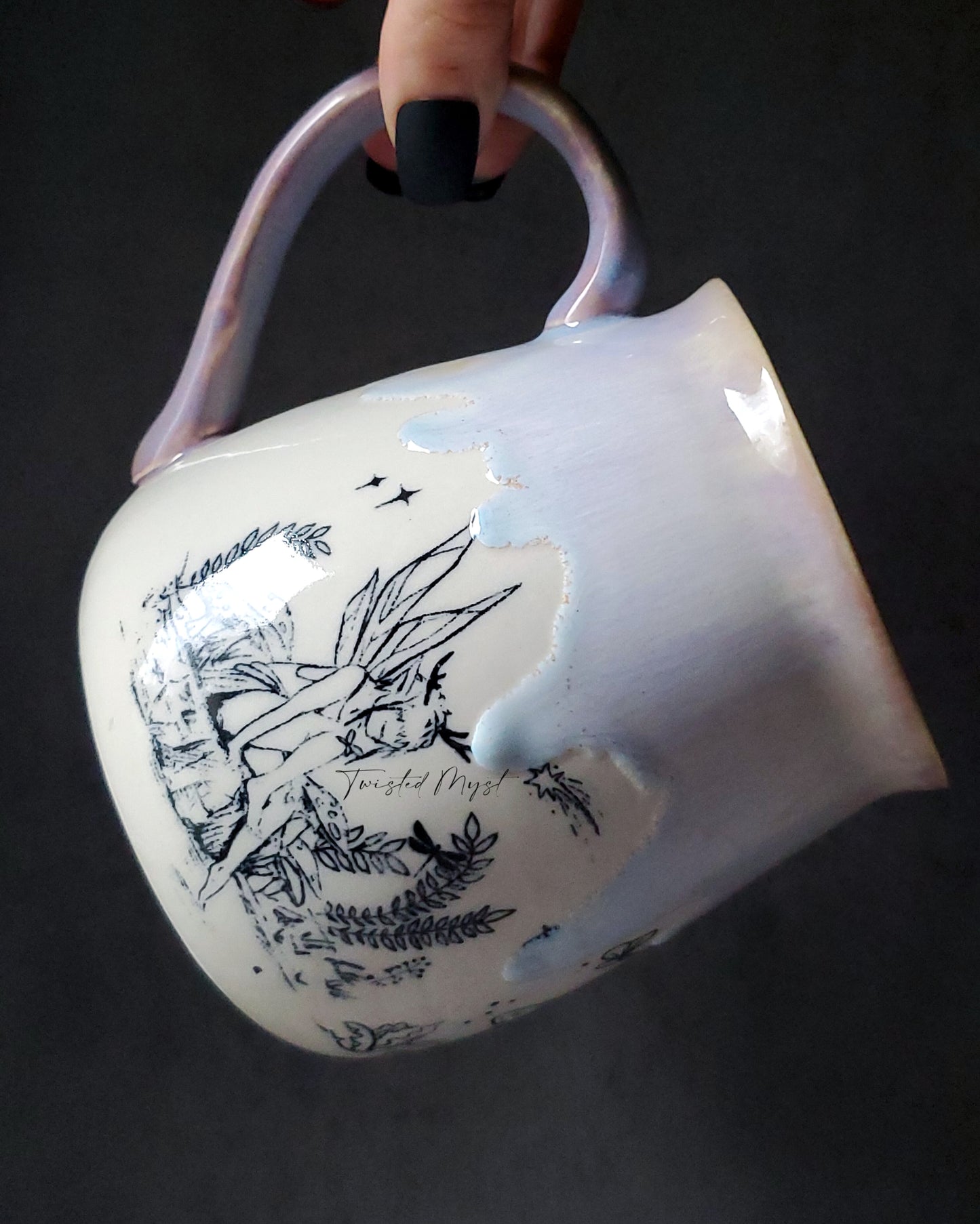Fae Lady Mug in Liquid Starlight Glaze