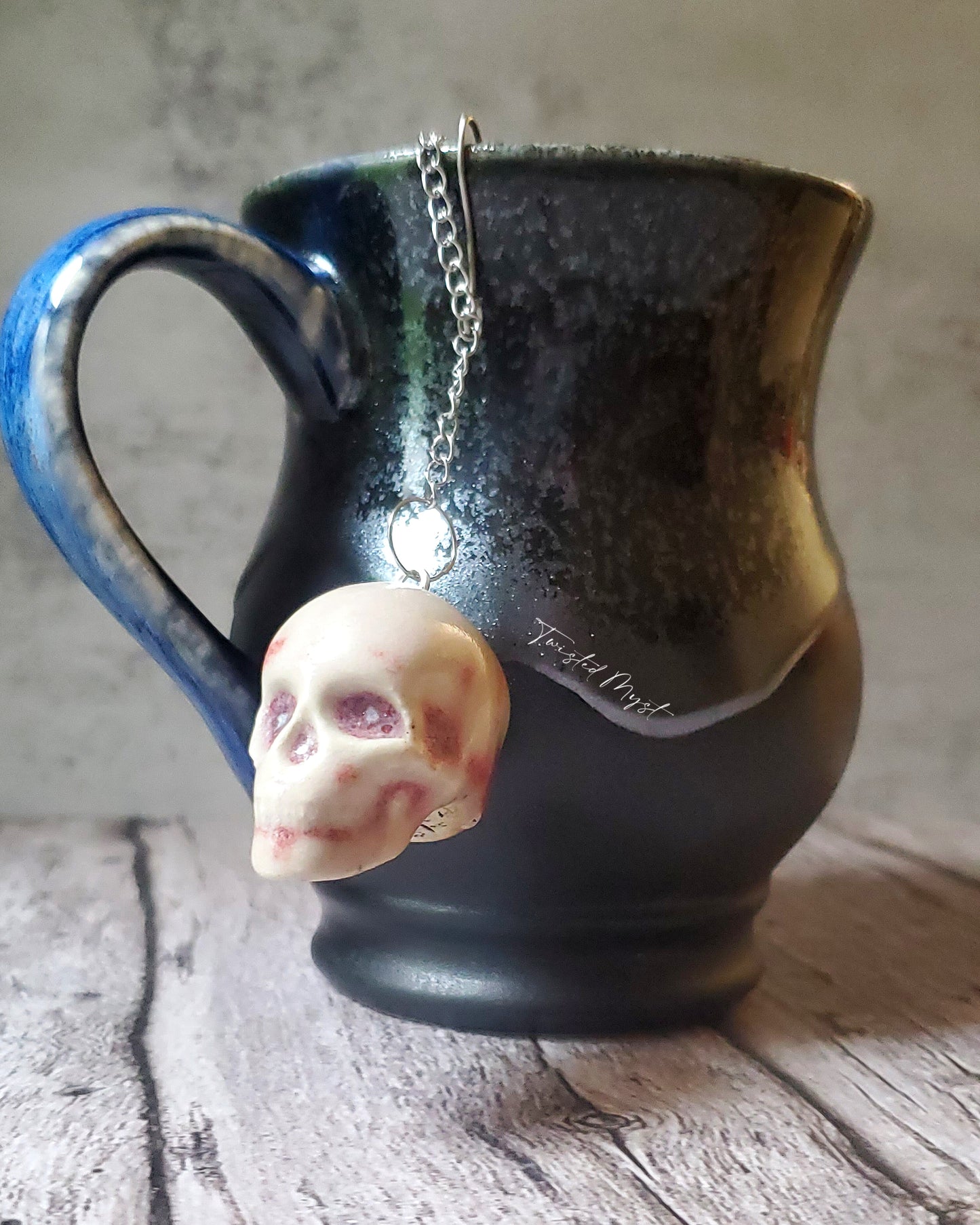 Mini Ceramic Skulls "Skully" Tea Steeper Infusers