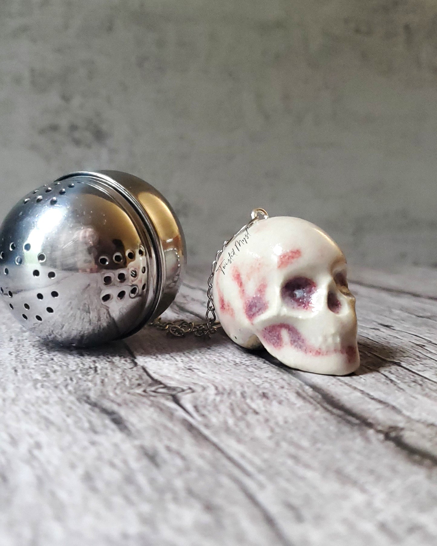 Mini Ceramic Skulls "Skully" Tea Steeper Infusers