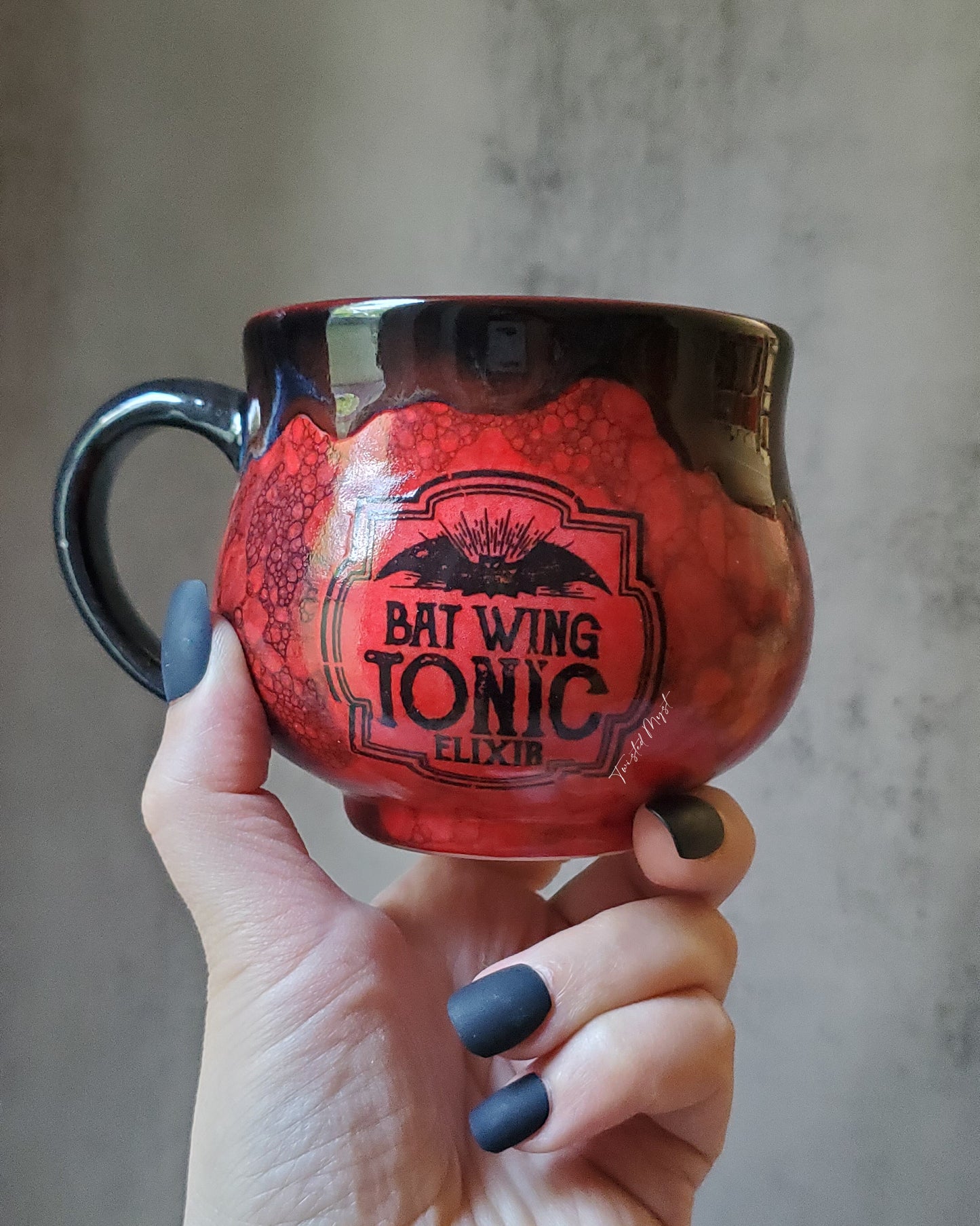 Bat Wing Tonic Special Edition Mug in Darkness Falls Glaze