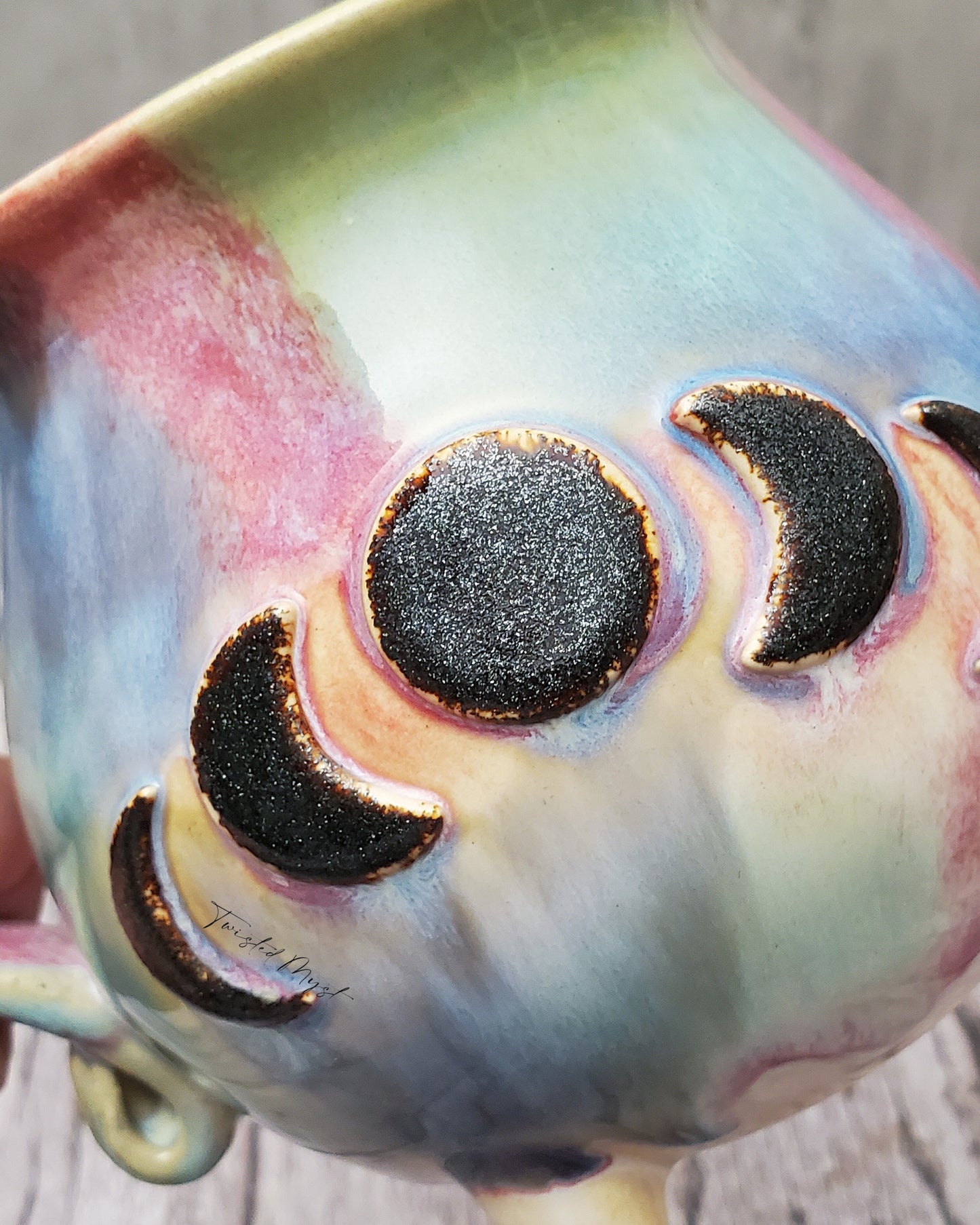 Claudron Moon Phases Mug in Pastel Dreams Glaze