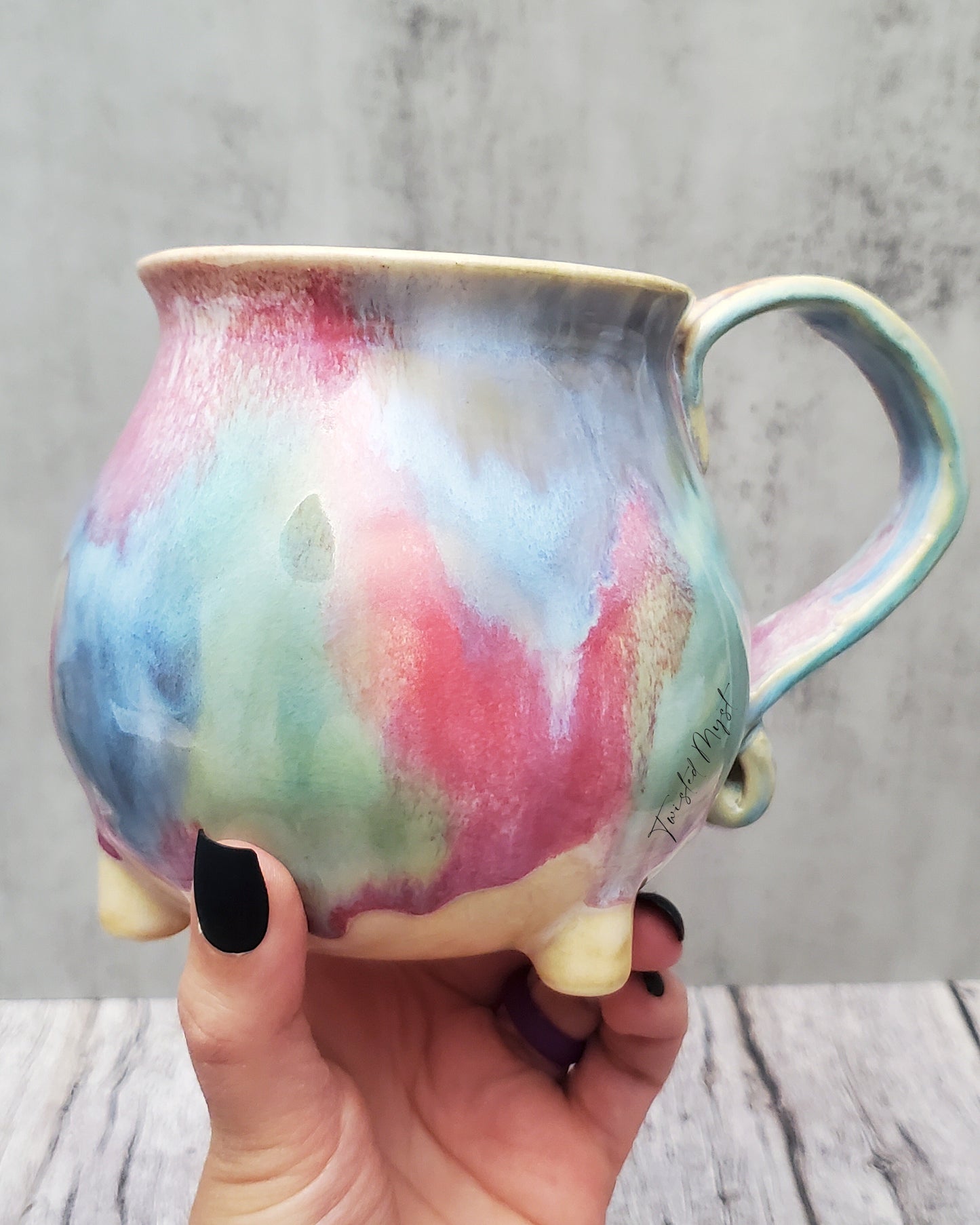 Claudron Moon Phases Mug in Pastel Dreams Glaze