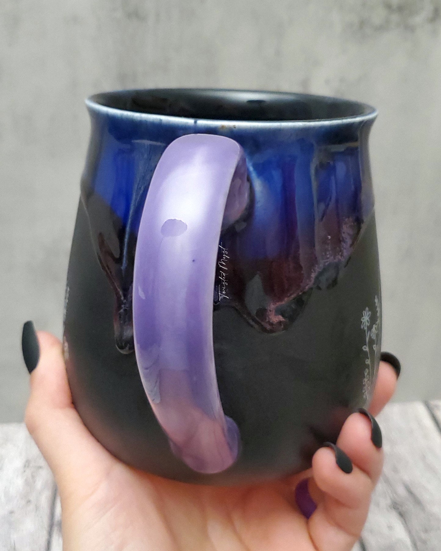 Botanist Boo Mug in Purple Storm Glaze