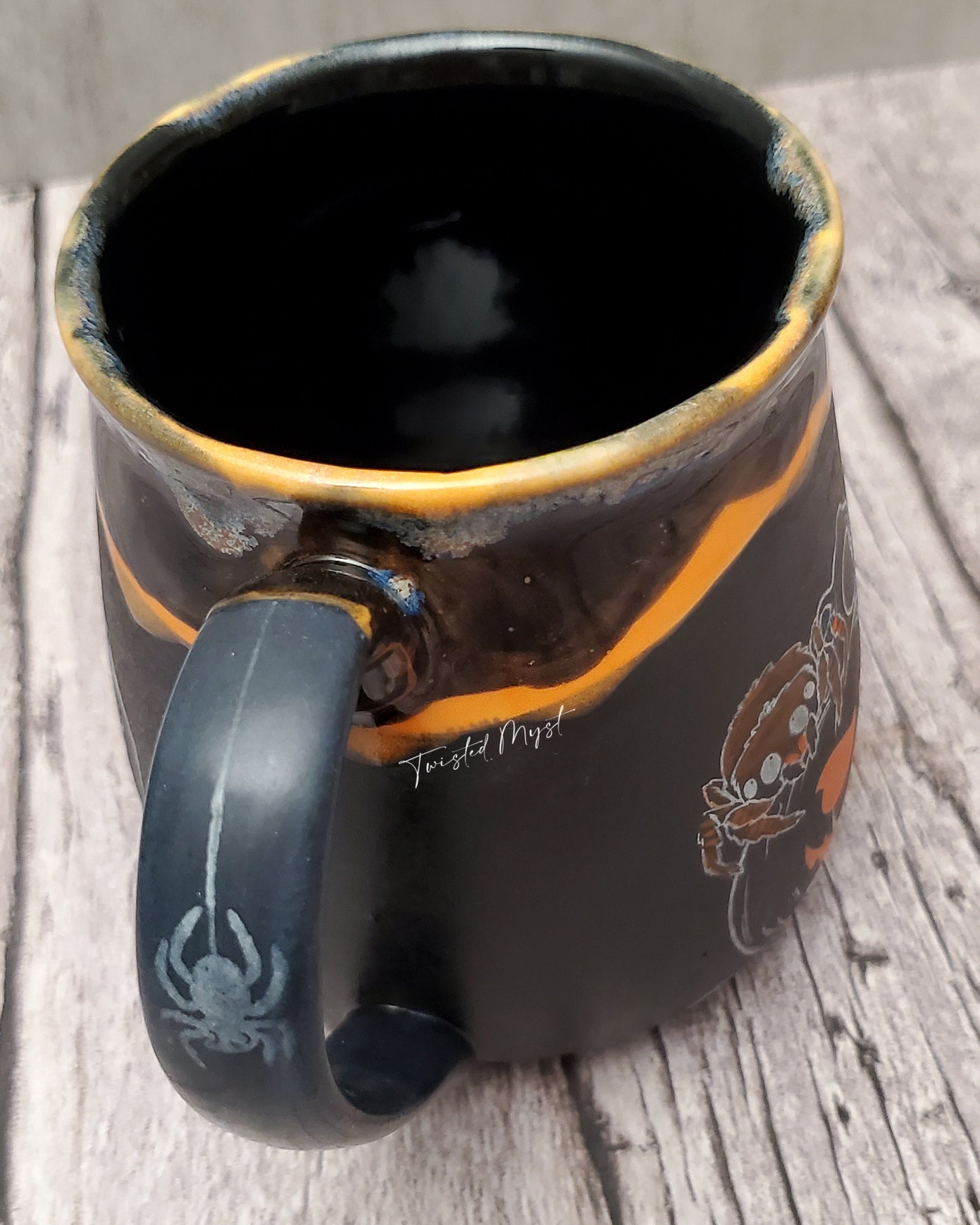 Jumping Spider Jackolanter Mug in Pumpkin Ooze Glaze