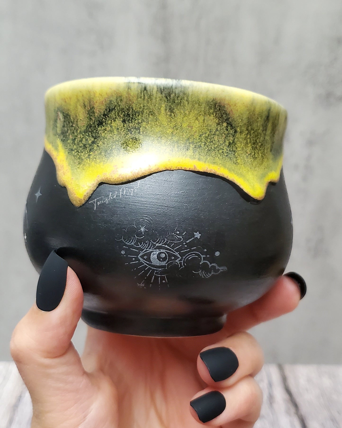 Skeletal Snake Mug in Dark Sun Glaze