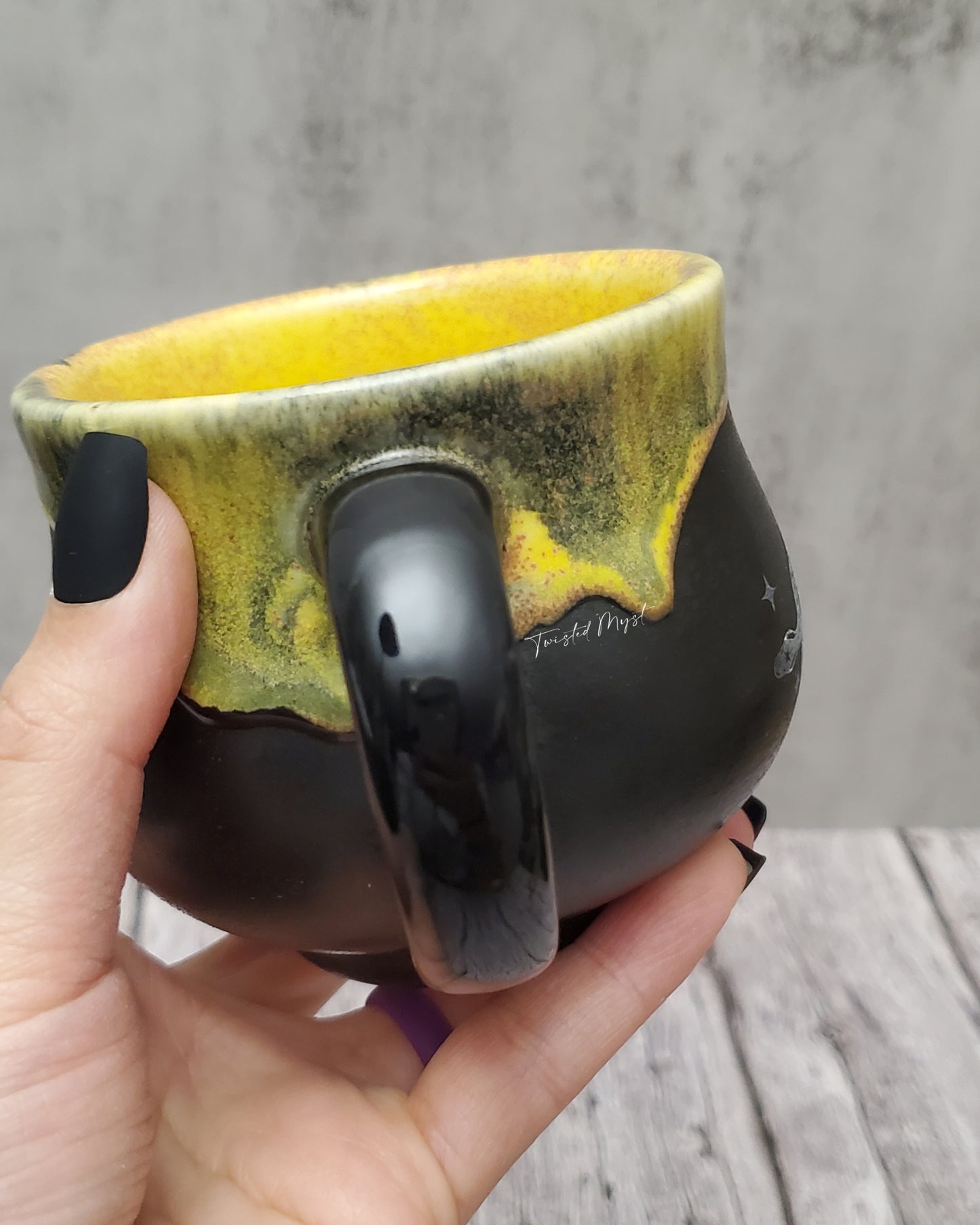 Skeletal Snake Mug in Dark Sun Glaze