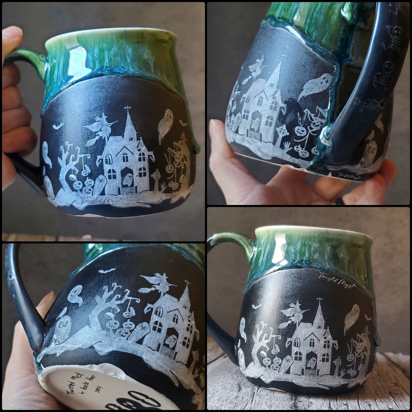 Haunted Mug in Witch Rain Glaze