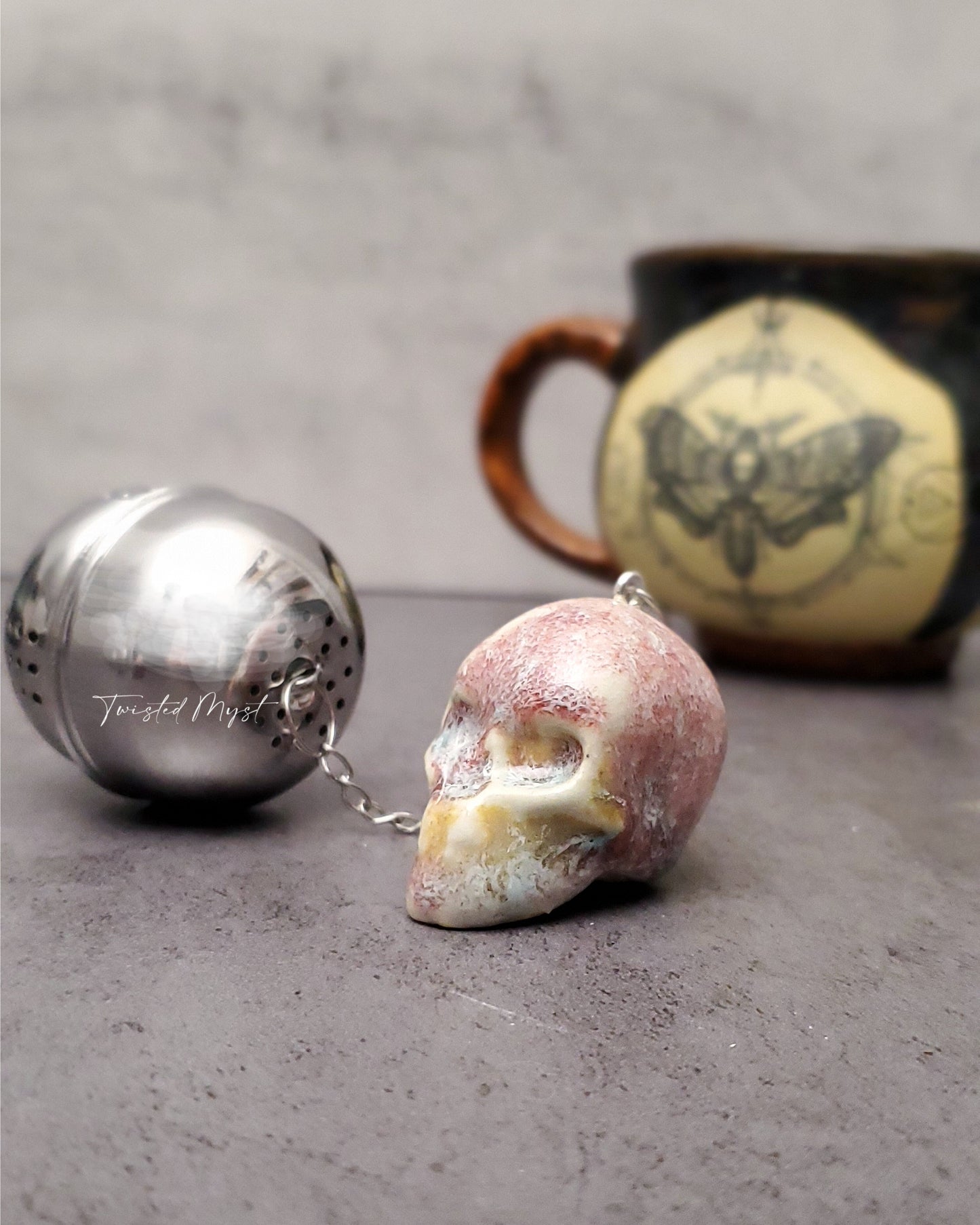 Mini Ceramic Skulls "Skully" Tea Steeper Infusers