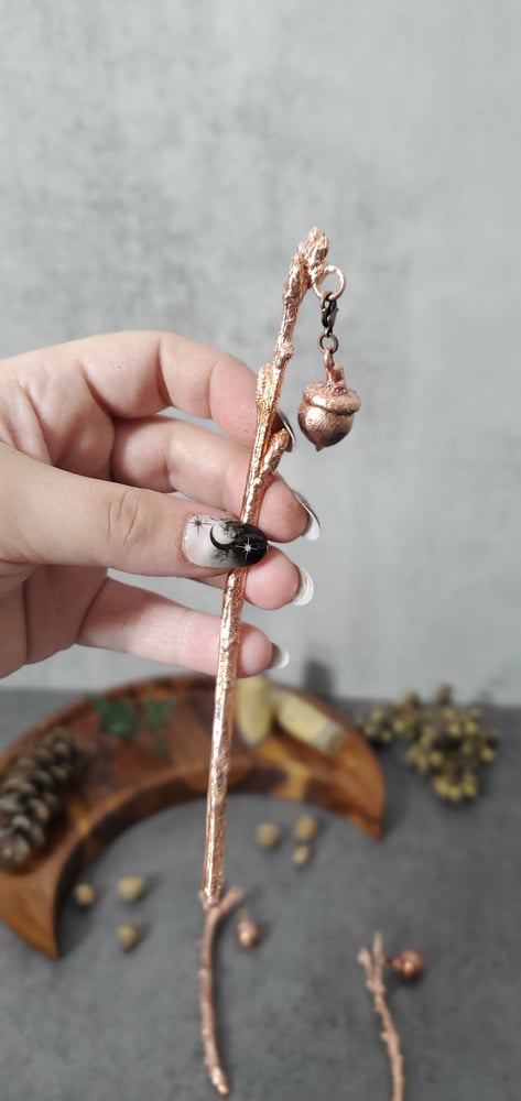 Oak Hair Stick with Acorn Charm Set B