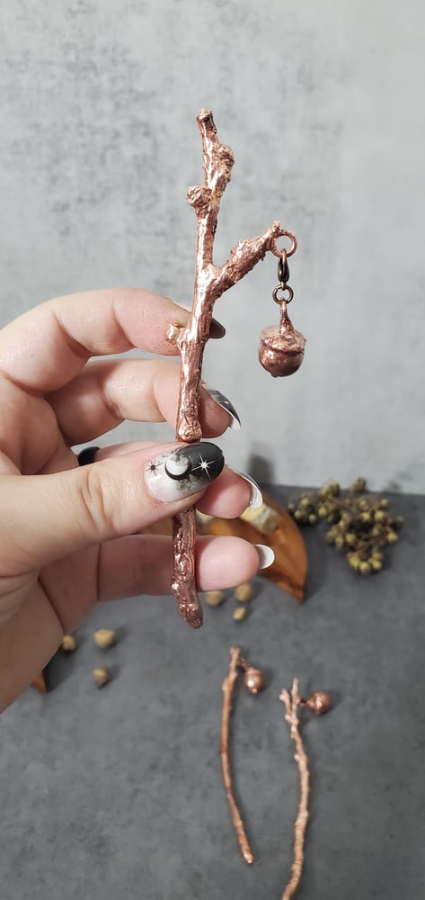 Oak Hair Stick with Acorn Charm Set C