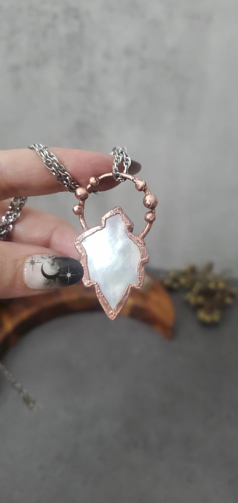 Mother of Pearl Copper Pendant