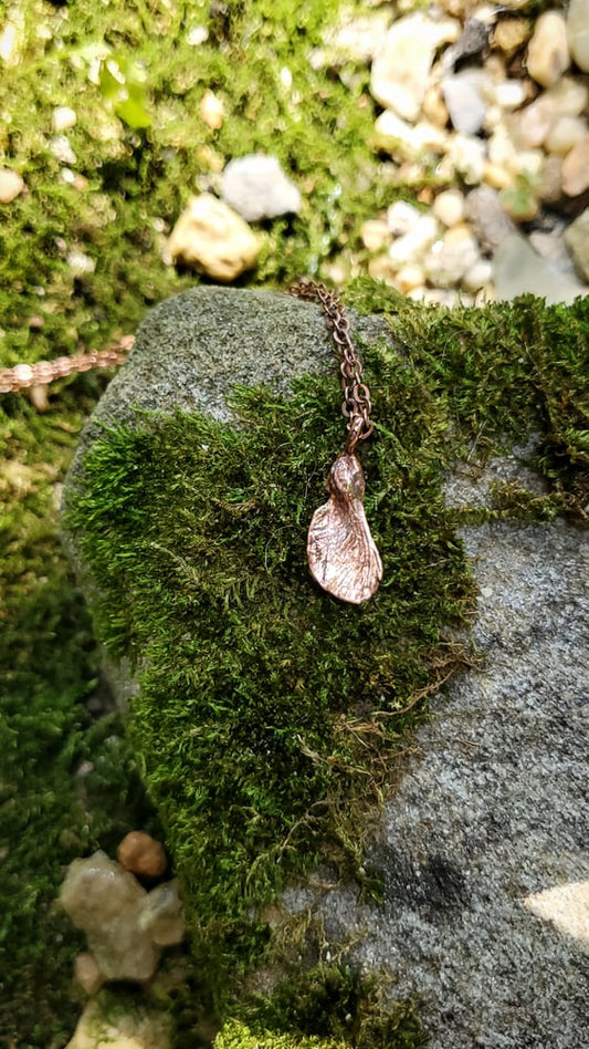 Maple Seed Single Copper Pendant