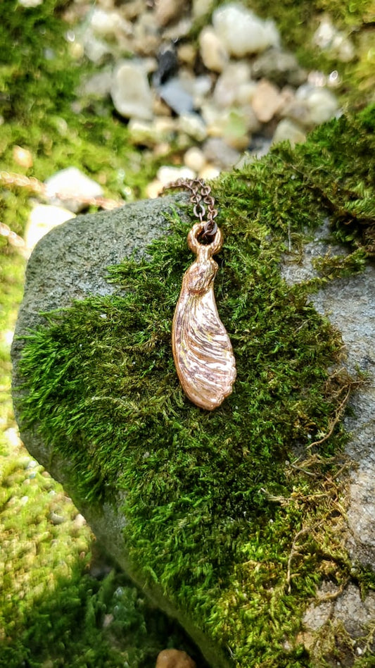 Maple Seed Large Single2 Copper Pendant