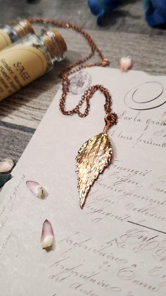 Winged Elm Copper Pendant