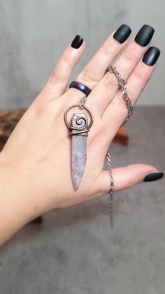 Atlantian Inspired Amethyst Point Pendant